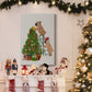 Christmas French Bulldog Tree Ladder - Gallery Wrapped Canvas