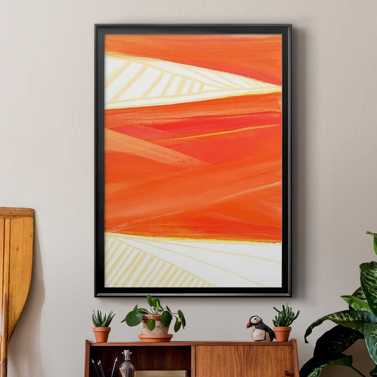 Warm Rays I - Modern Framed Canvas Print