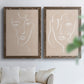 Curly Face I - Premium Framed Canvas 2 Piece Set - Ready to Hang