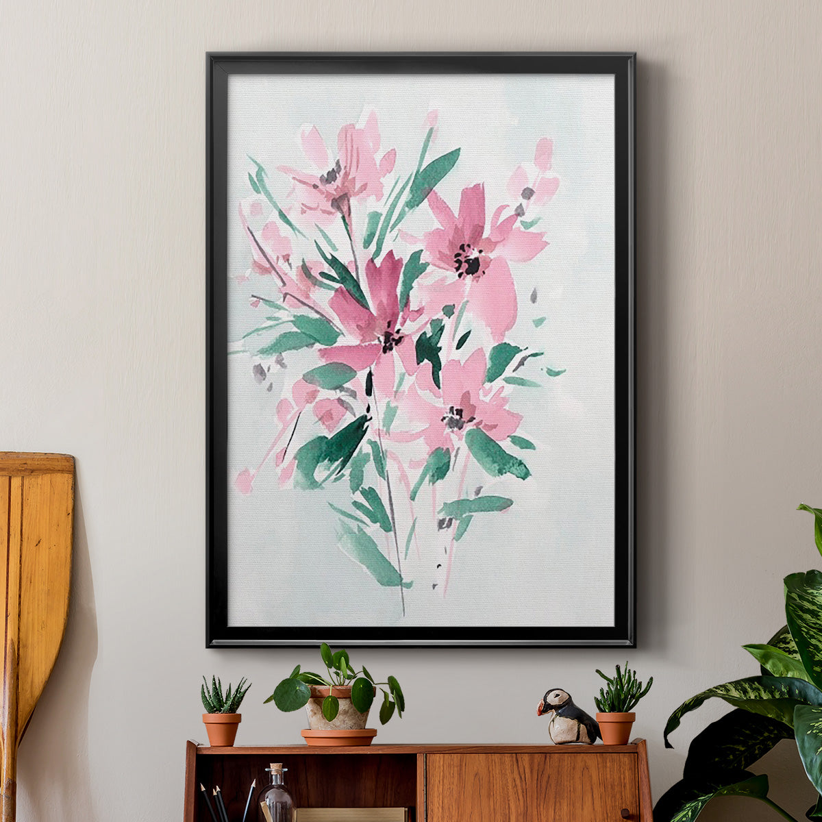 Posy Blooms IV - Modern Framed Canvas Print