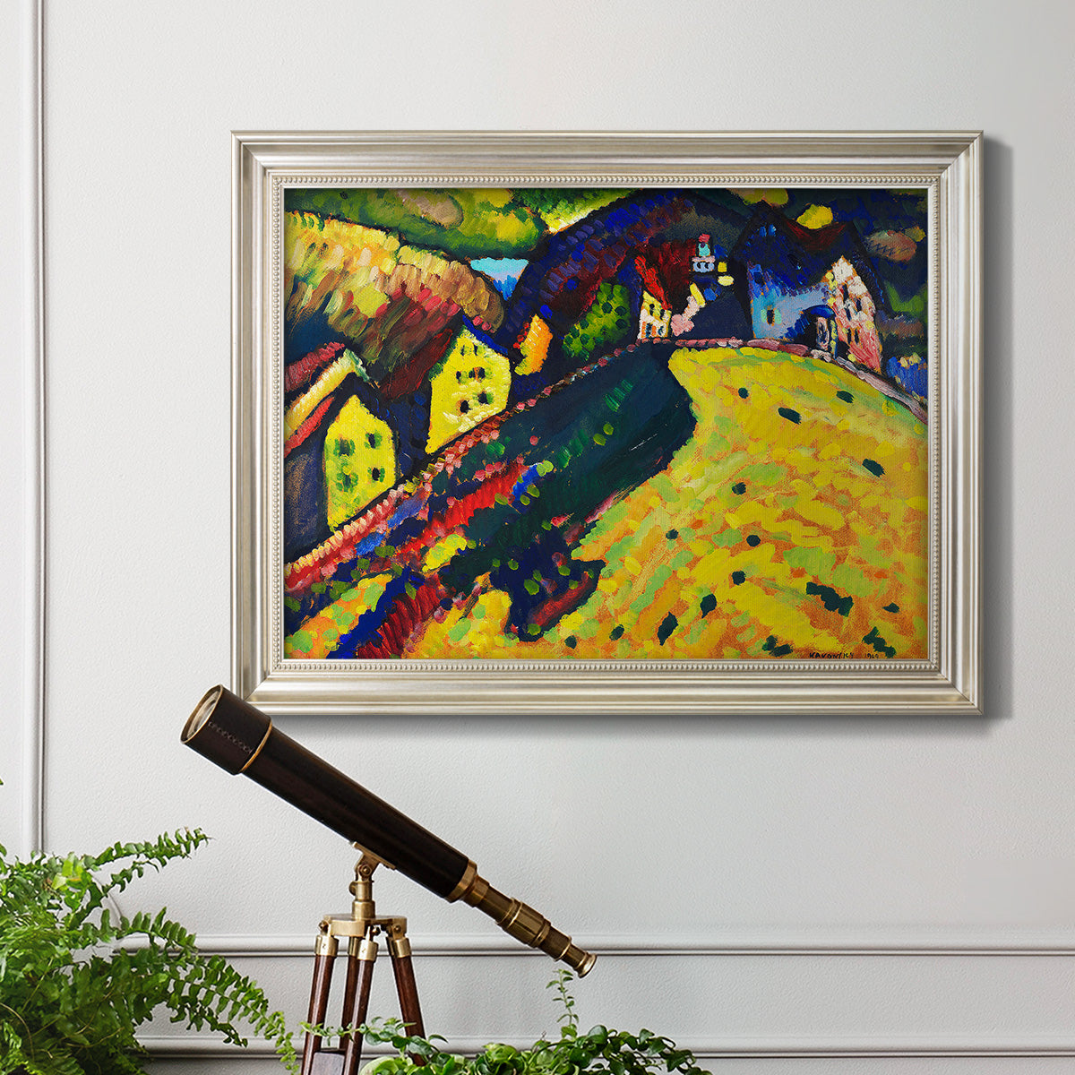 Houses at Murnau - Ornate Framed Canvas Print