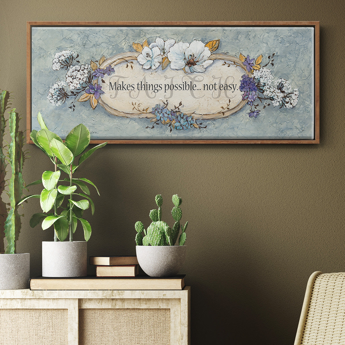Faith - Floater Framed Canvas Print