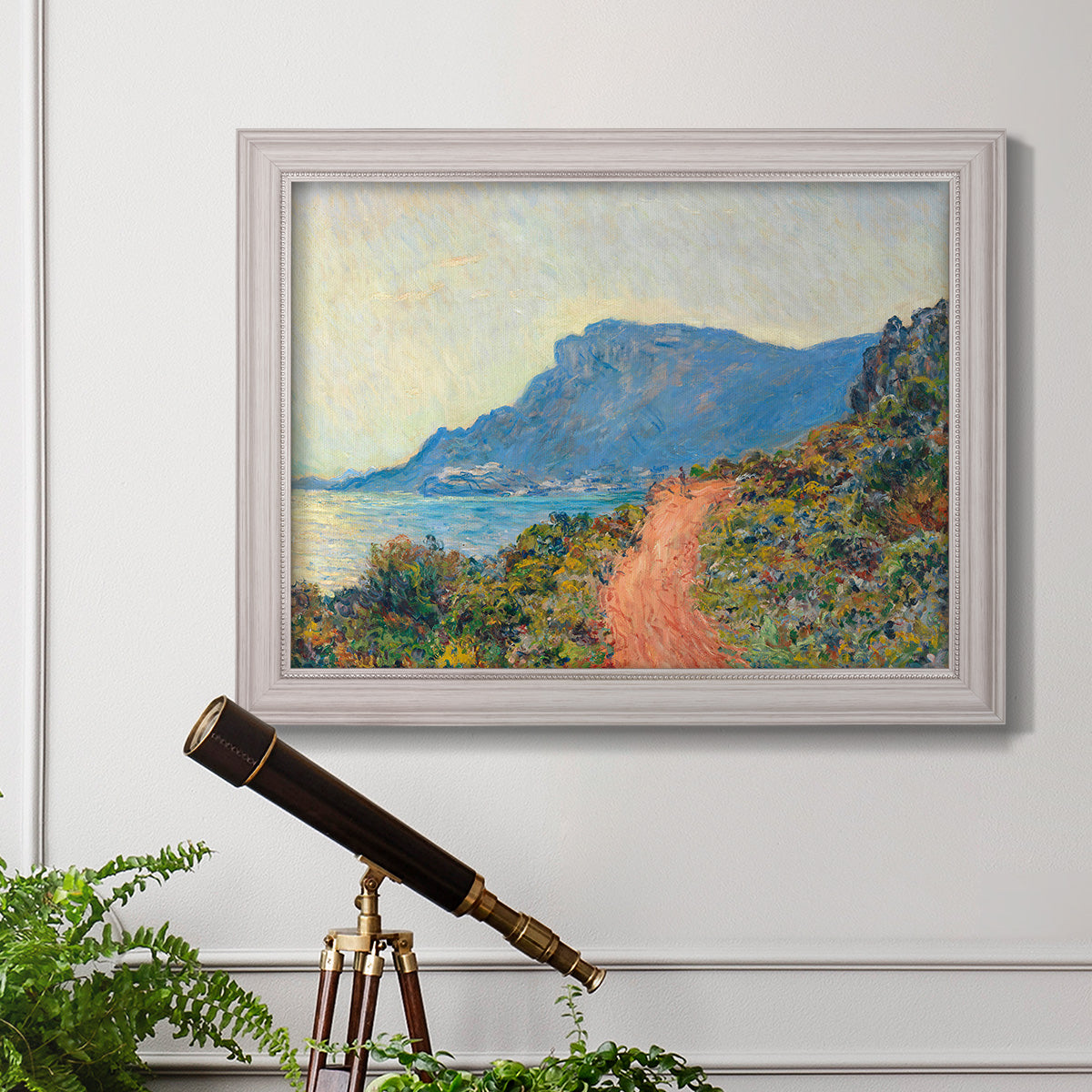 Affiche La Corniche près de Monaco Peinture - Ornate Framed Canvas Print