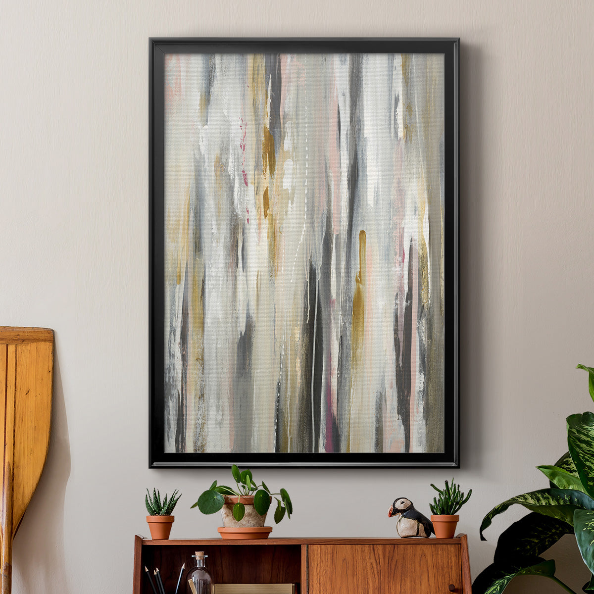 Color Ripple - Modern Framed Canvas Print