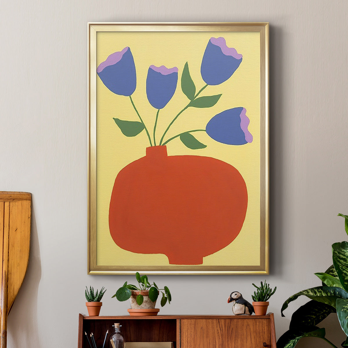 Modern Blooms III - Modern Framed Canvas Print