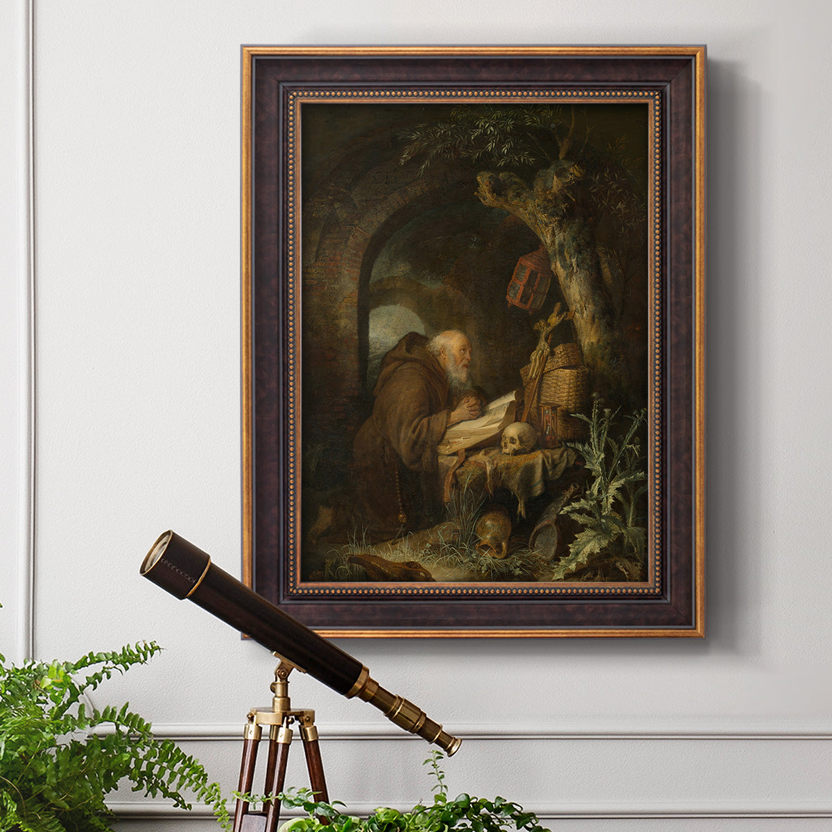 The Hermit, 1670 - Ornate Framed Canvas Print