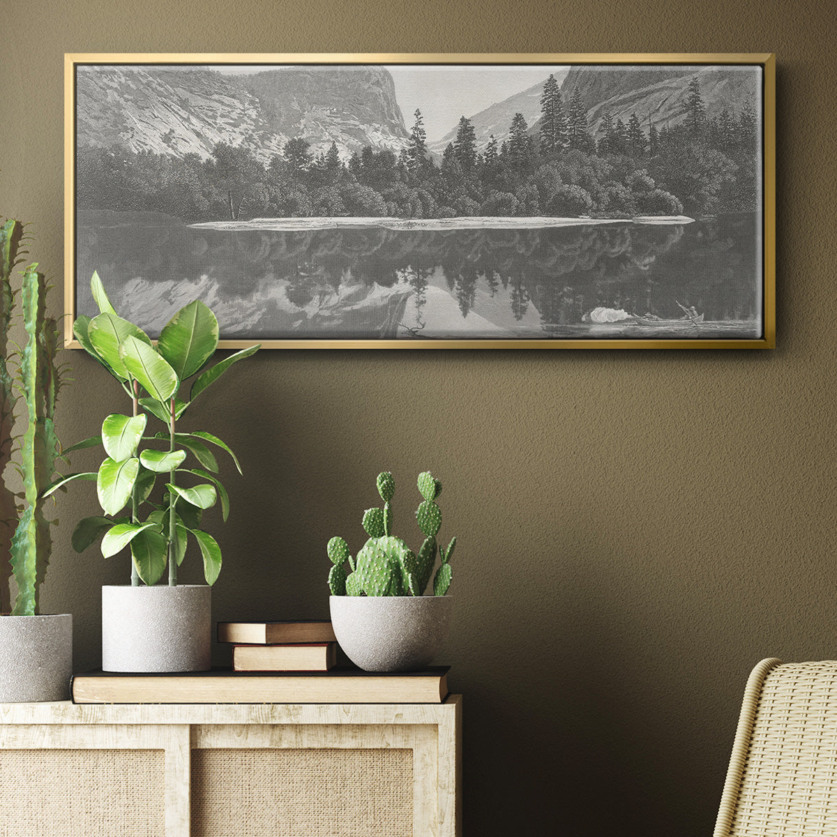 Mirror Lake, Yosemite Valley - Floater Framed Canvas Print
