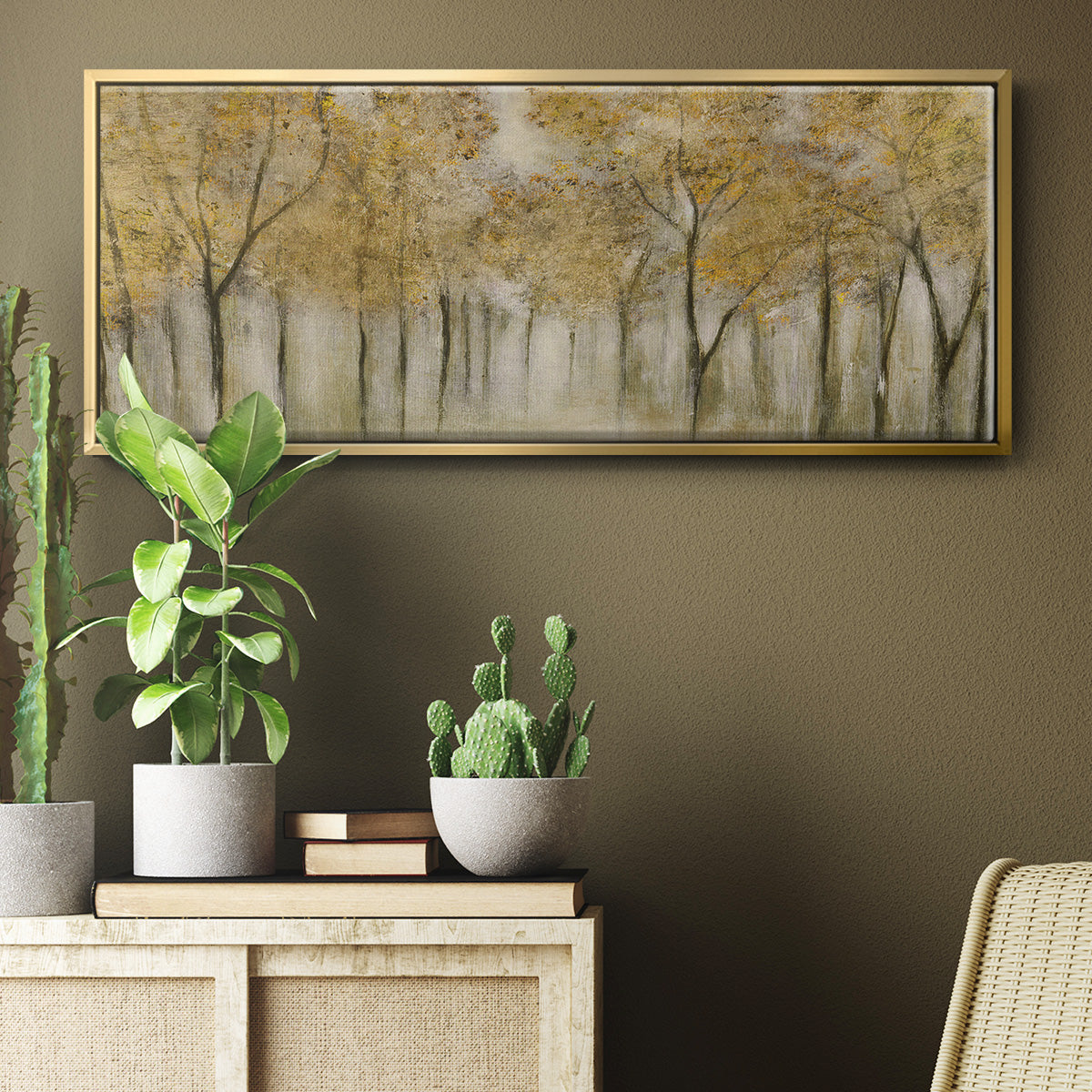 Golden Spring - Floater Framed Canvas Print