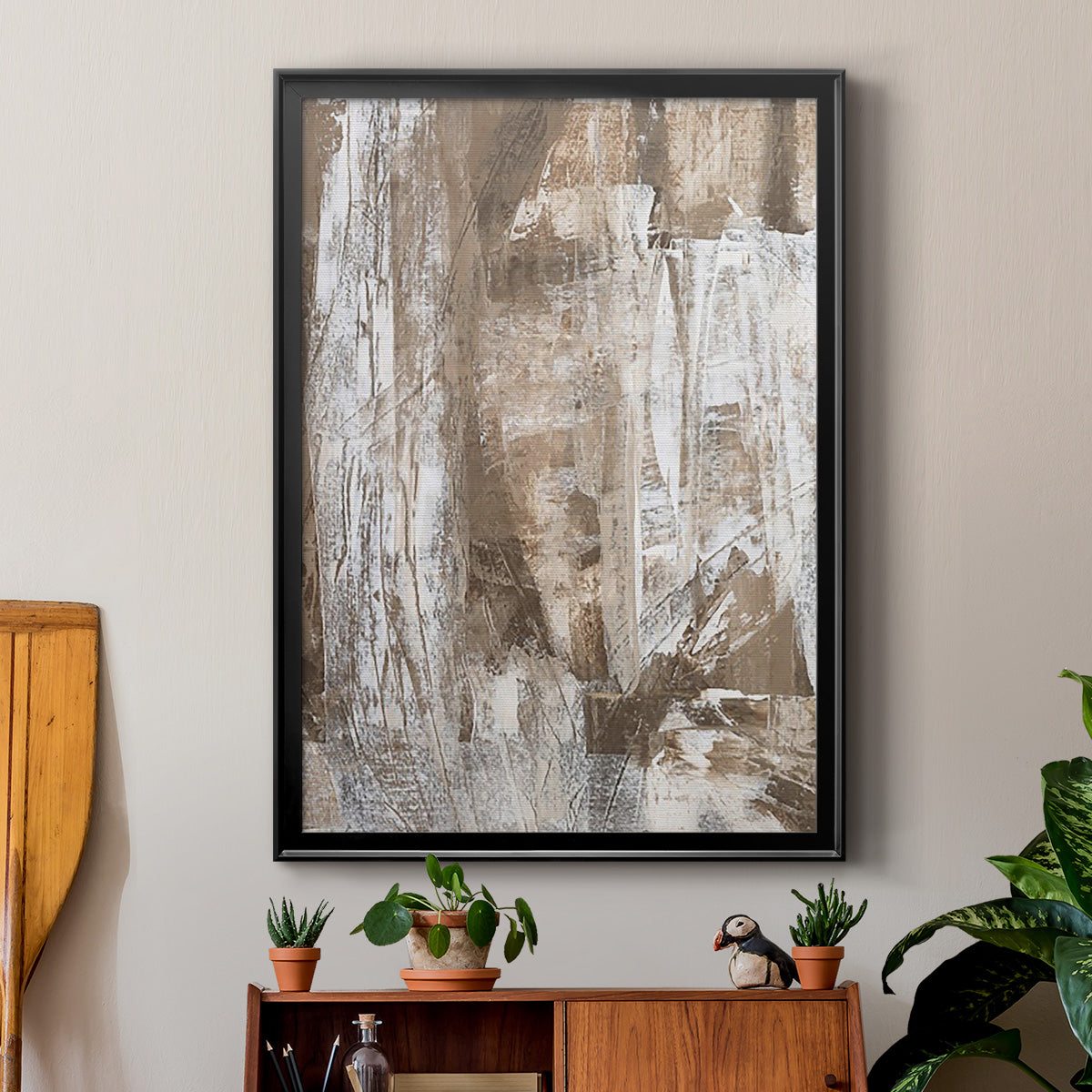 Bronzed I - Modern Framed Canvas Print