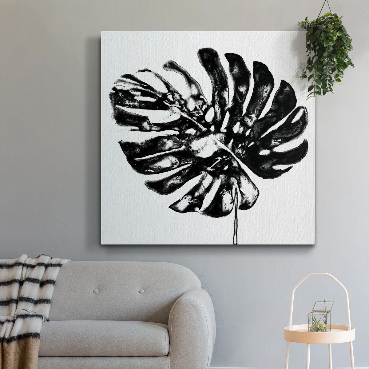 Monochrome Tropic V - Canvas Art Print