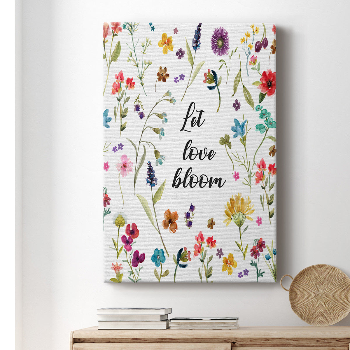 Let Love Bloom Premium Gallery Wrapped Canvas - Ready to Hang