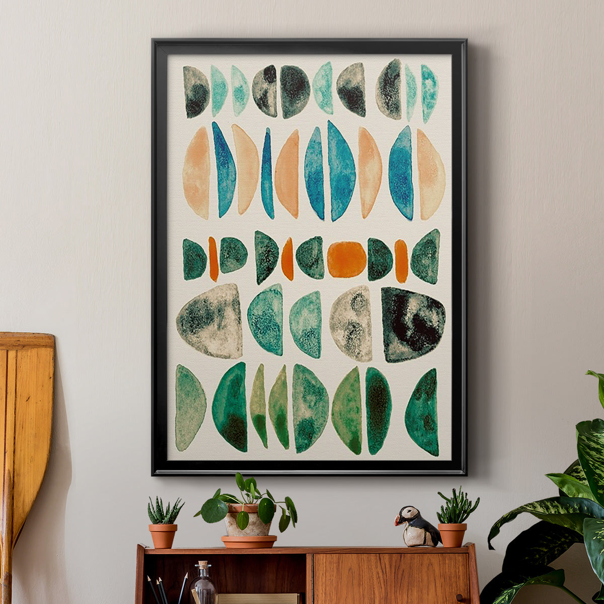 Semi Stack II - Modern Framed Canvas Print