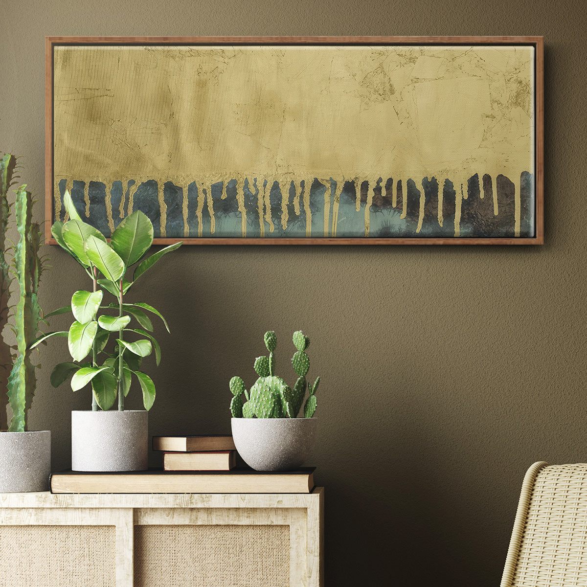 Aquafer II - Floater Framed Canvas Print