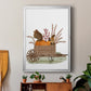 Squirrels In Pumpkin Wheelbarrow - Modern Framed Canvas Print