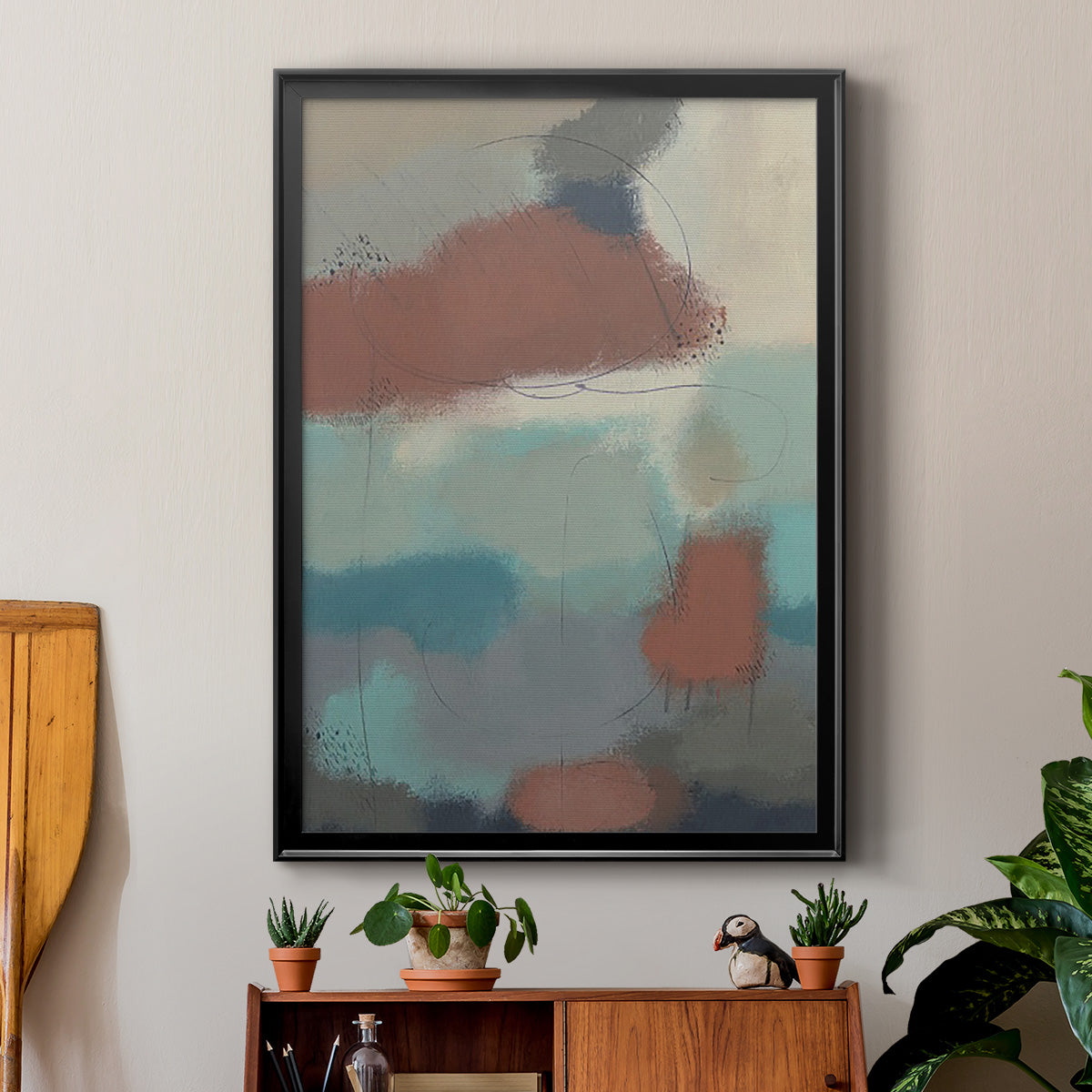 Floating By II - Modern Framed Canvas Print