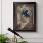 Classical religious depiction of the Assumption of the Virgin by Nicolas Poussin in an ornate black frame with gilded inner detail displayed in a light-toned interior setting.