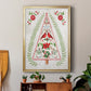 Christmas Folk Tree - Modern Framed Canvas Print