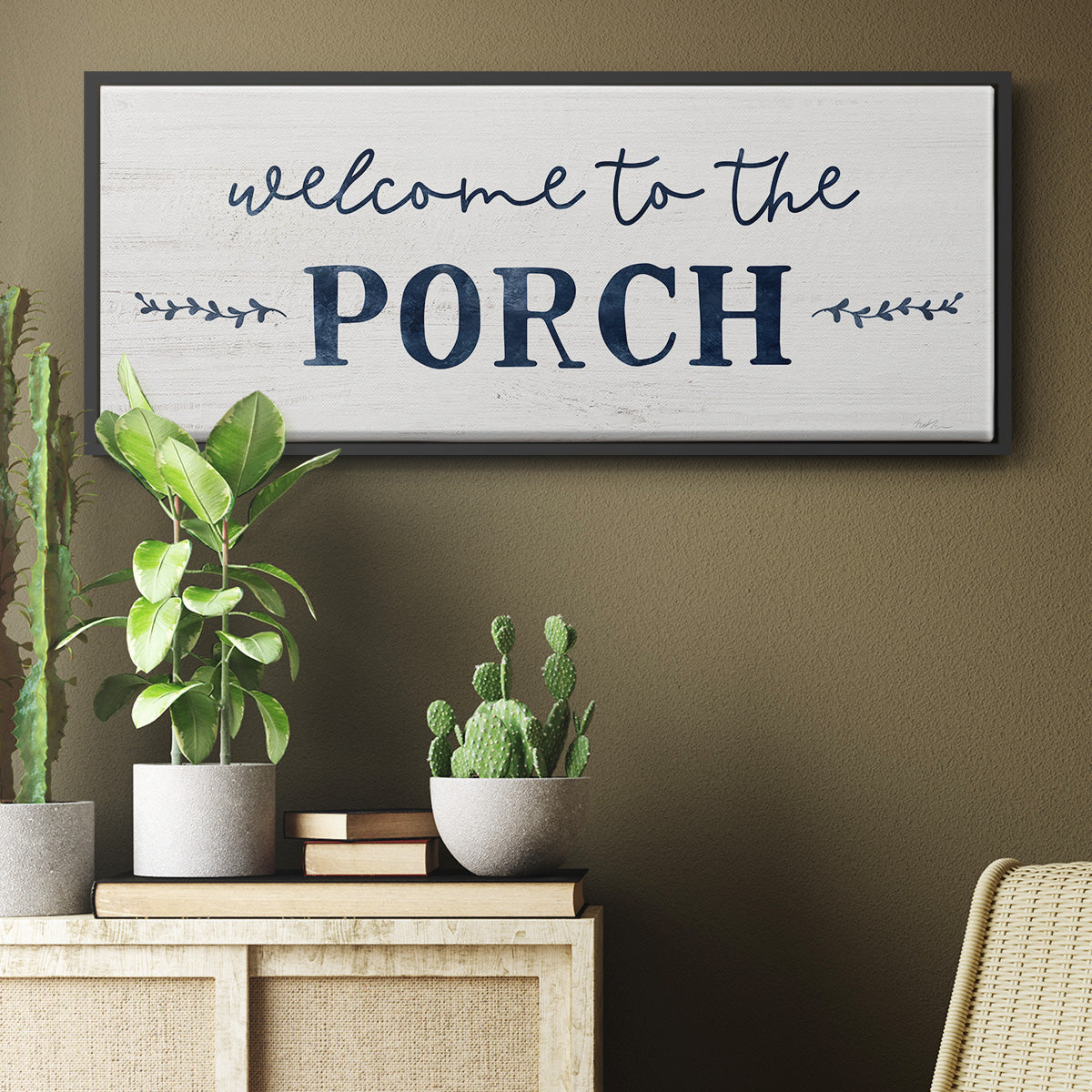 Welcome to the Porch - Floater Framed Canvas Print