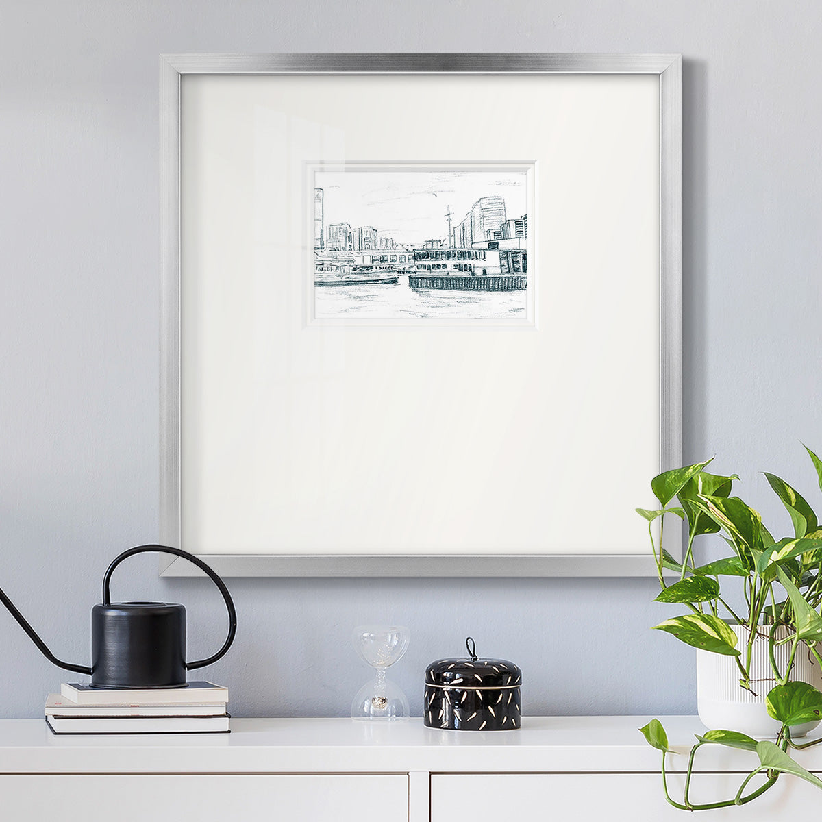 Ferryboats III Premium Framed Print Double Matboard