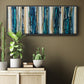 Blue Streaks - Floater Framed Canvas Print