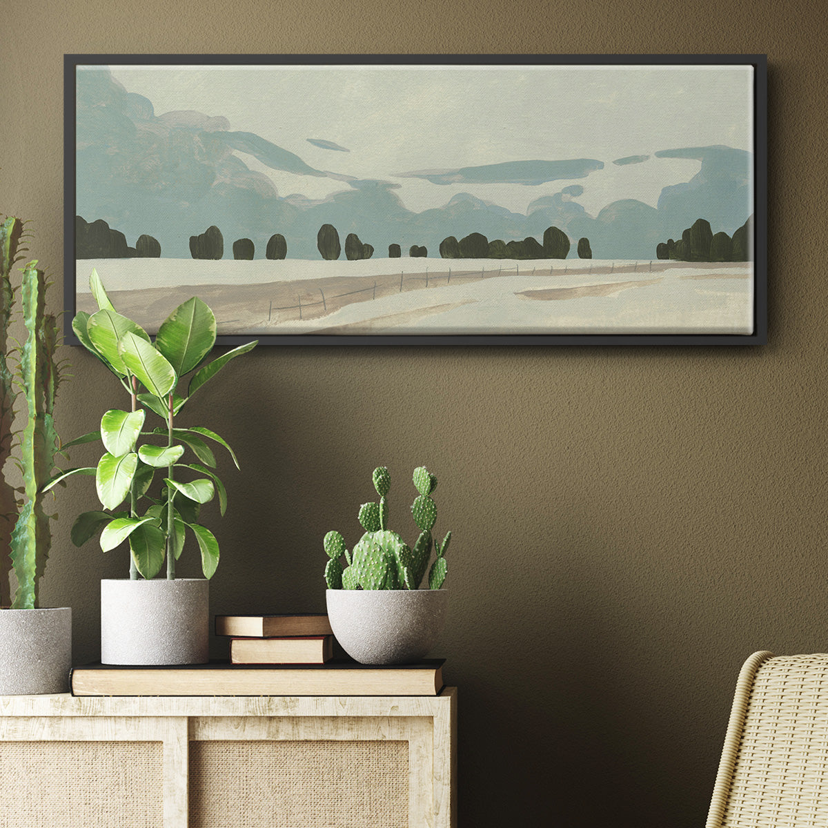 Farmland Study IV - Floater Framed Canvas Print