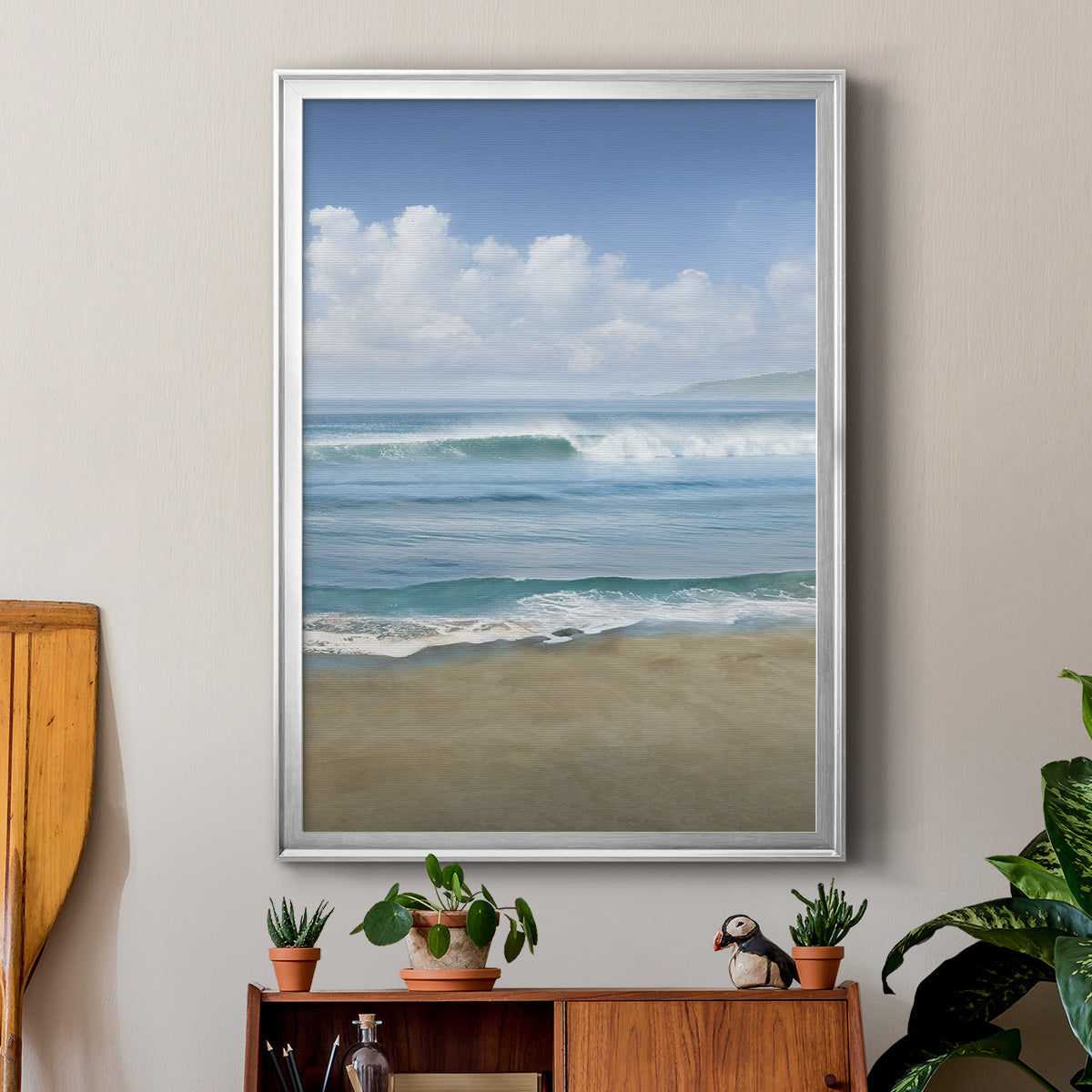 Timeless Waves - Modern Framed Canvas Print