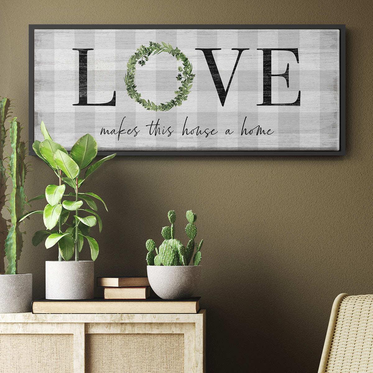 Makes This House A Home - Floater Framed Canvas Print