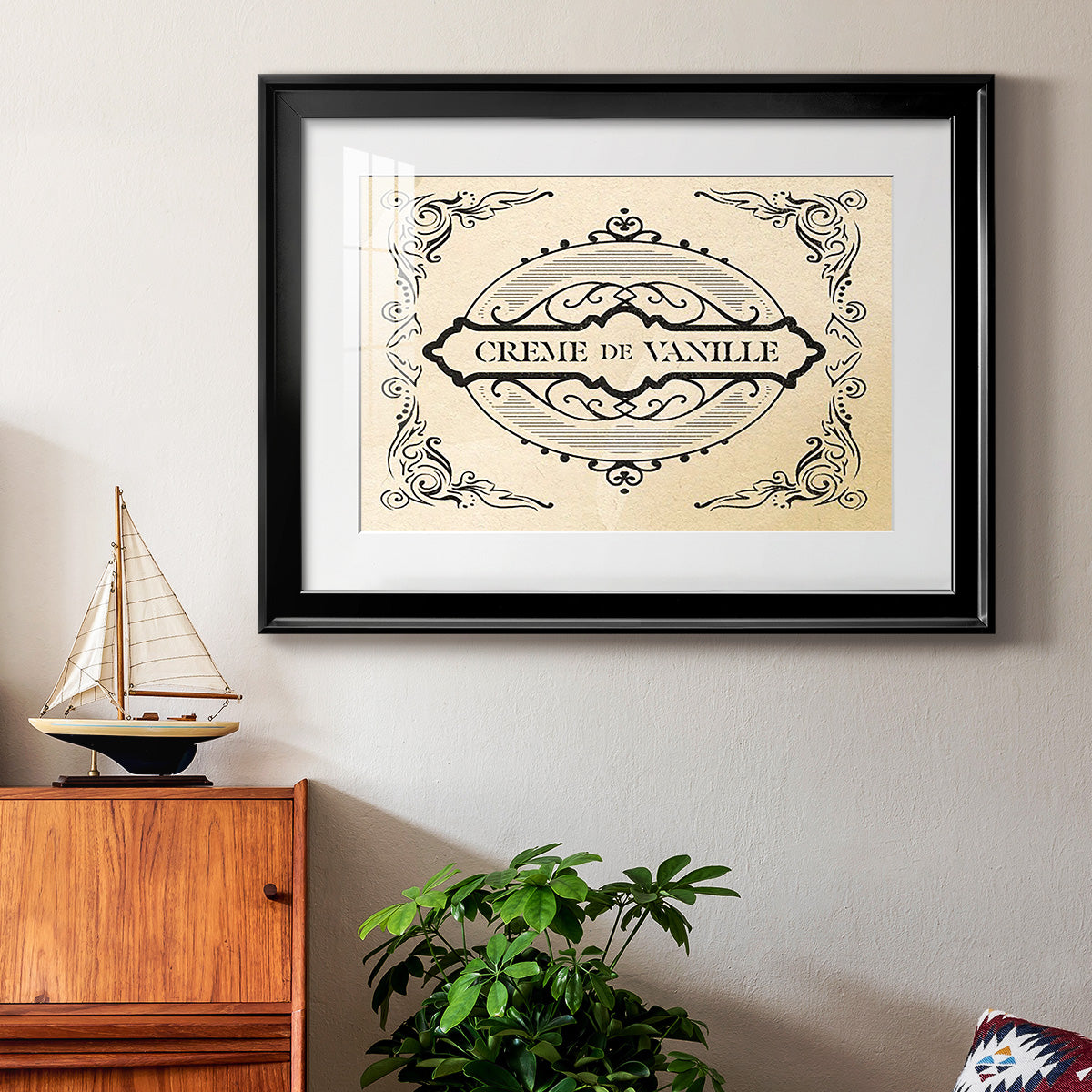 Antique French Label II - Modern Framed Art Print