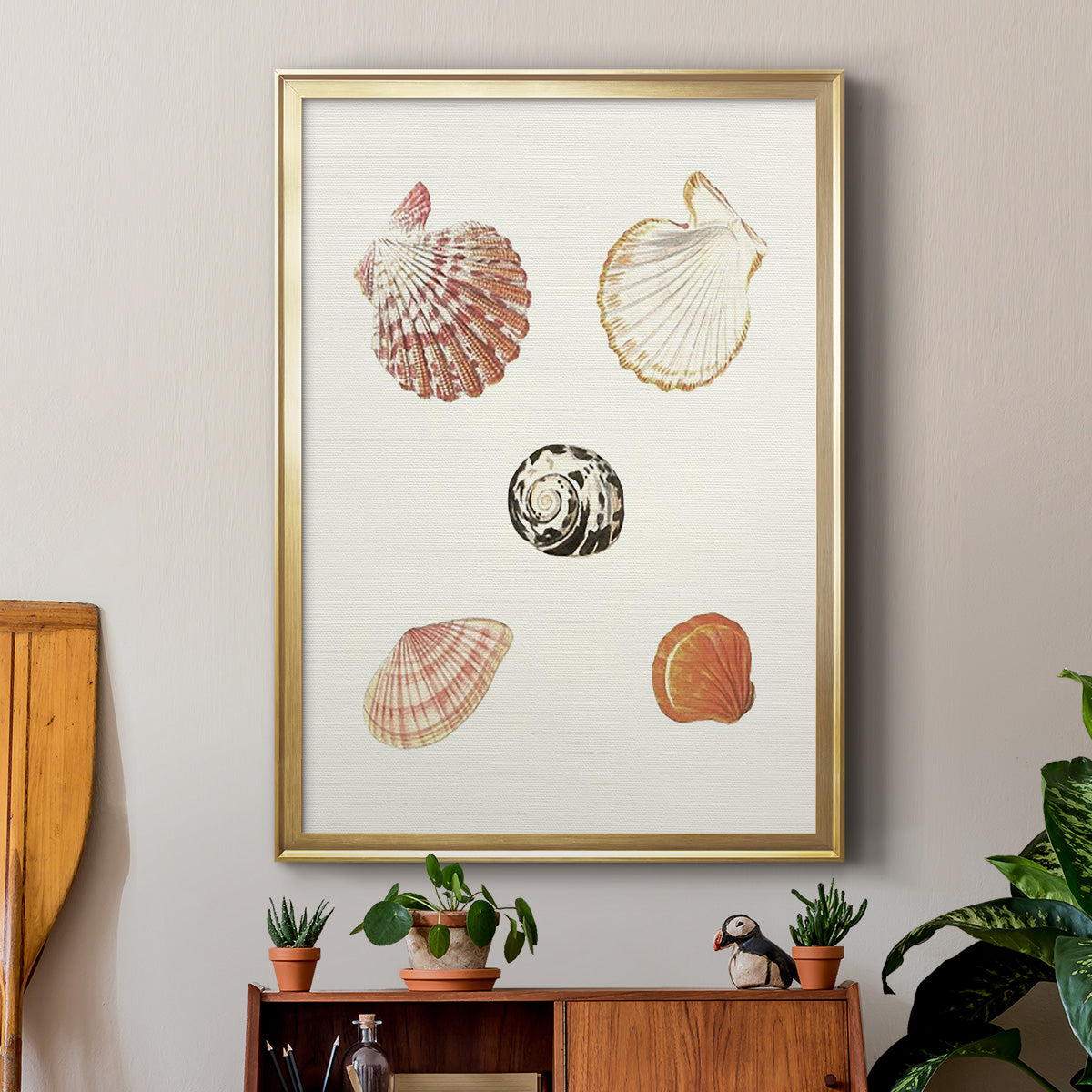 Pastel Knorr Shells VIII - Modern Framed Canvas Print