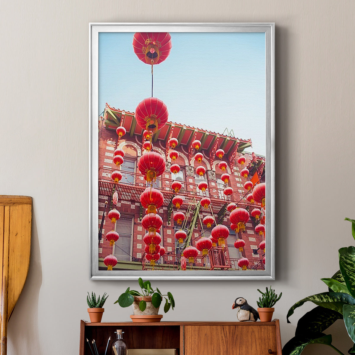 Lovely Lanterns I - Modern Framed Canvas Print