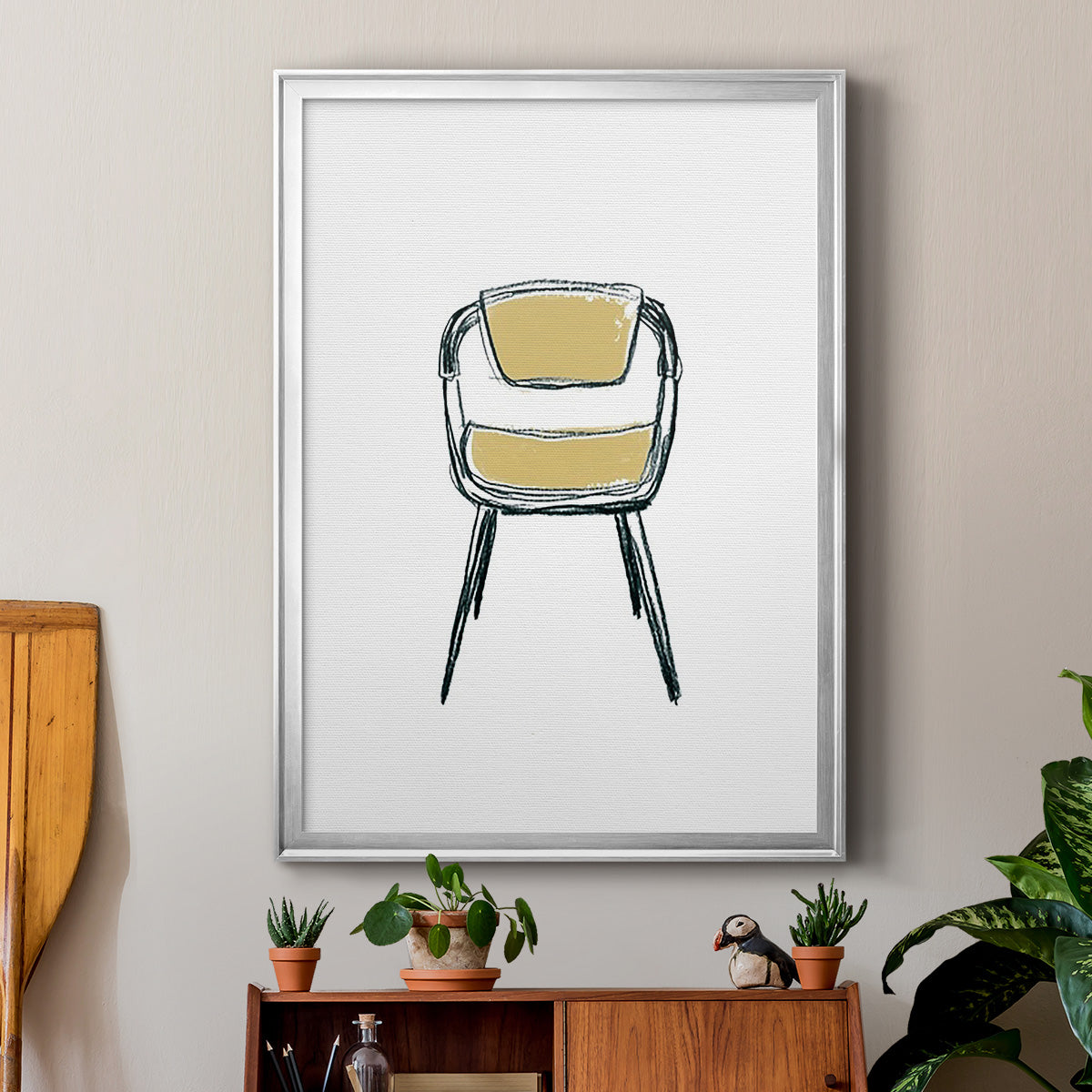 Take a Seat II - Modern Framed Canvas Print