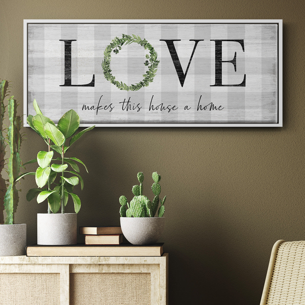 Makes This House A Home - Floater Framed Canvas Print