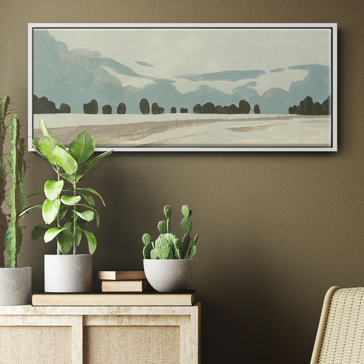 Farmland Study IV - Floater Framed Canvas Print