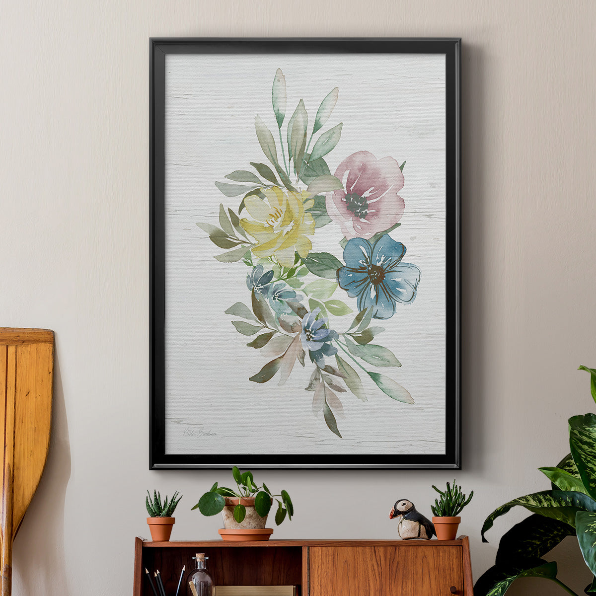 Spring Meadow Arrangement I - Modern Framed Canvas Print