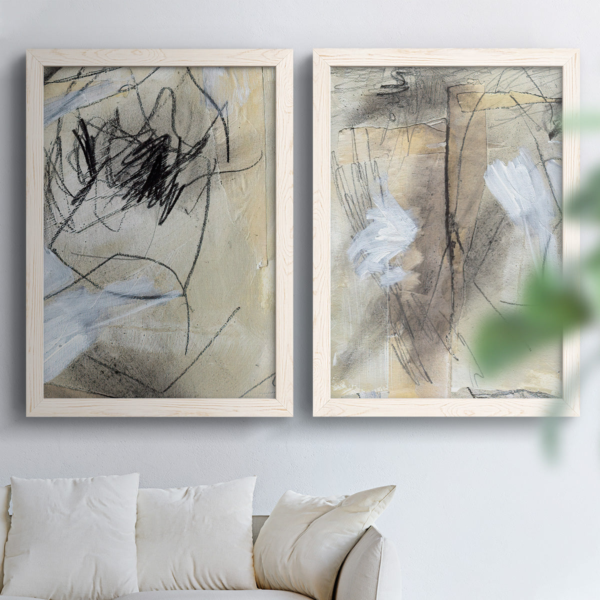 Masked Notes VII - Premium Framed Canvas 2 Piece Set - Ready to Hang