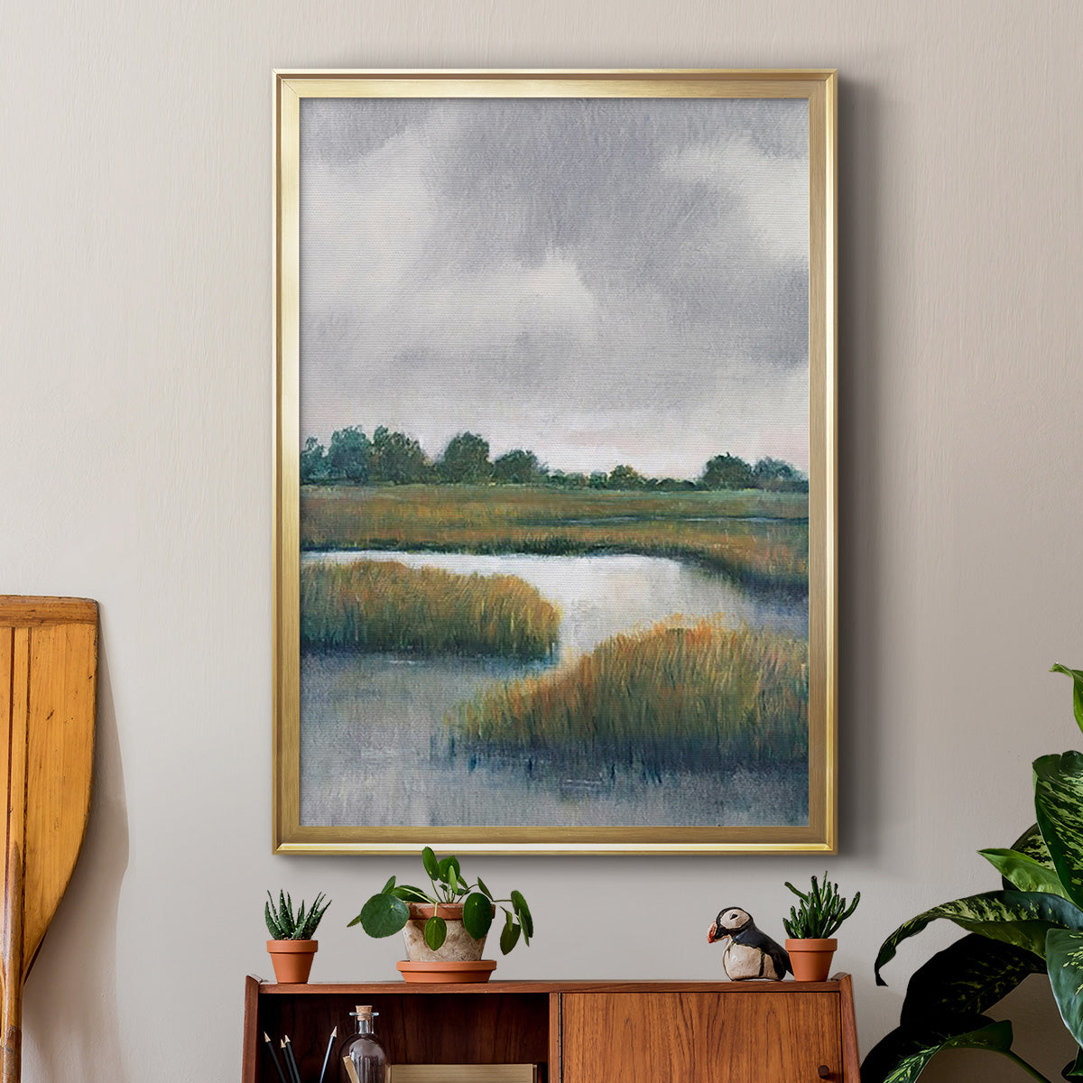 Salt Marshes I - Modern Framed Canvas Print