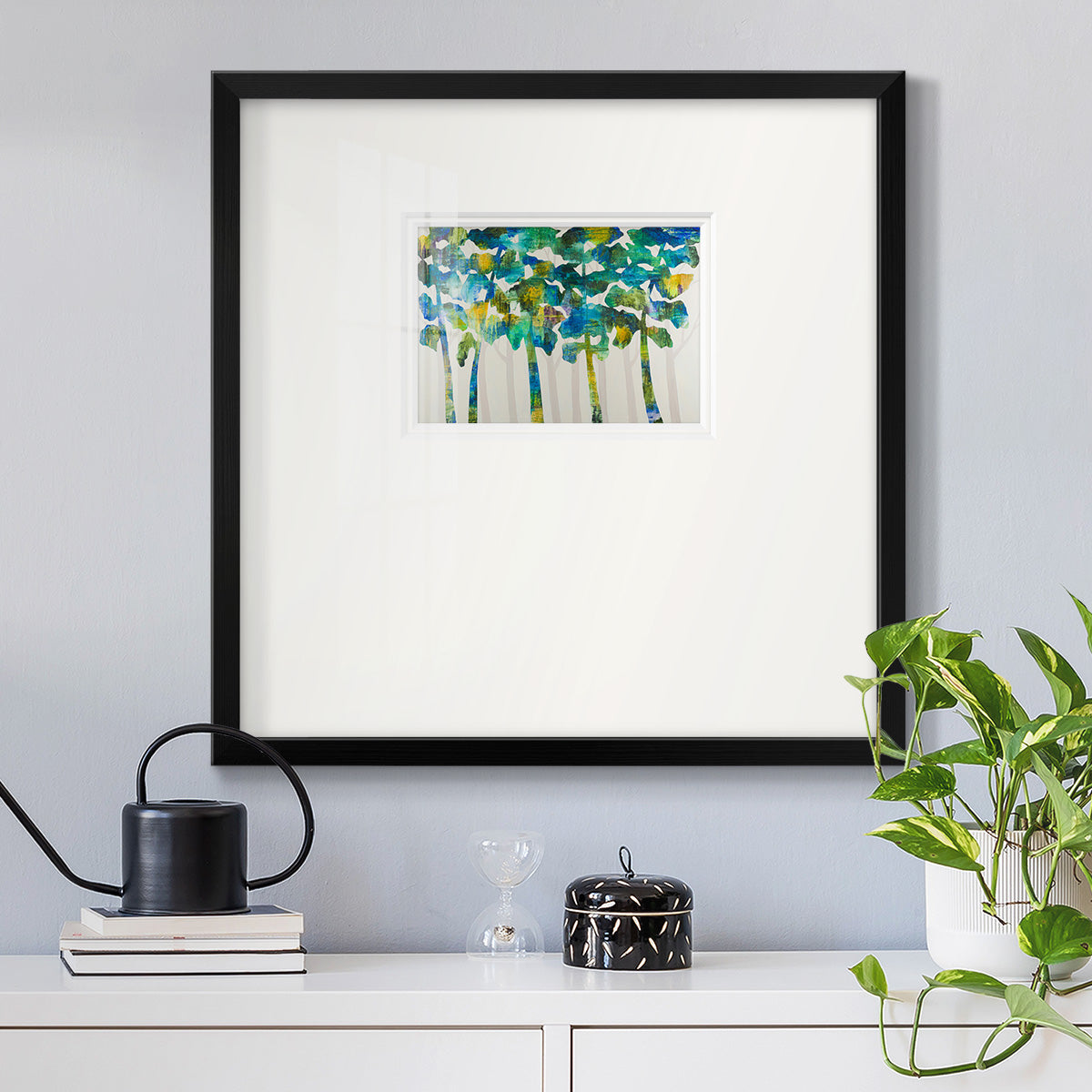 Tall Trees VII Premium Framed Print Double Matboard