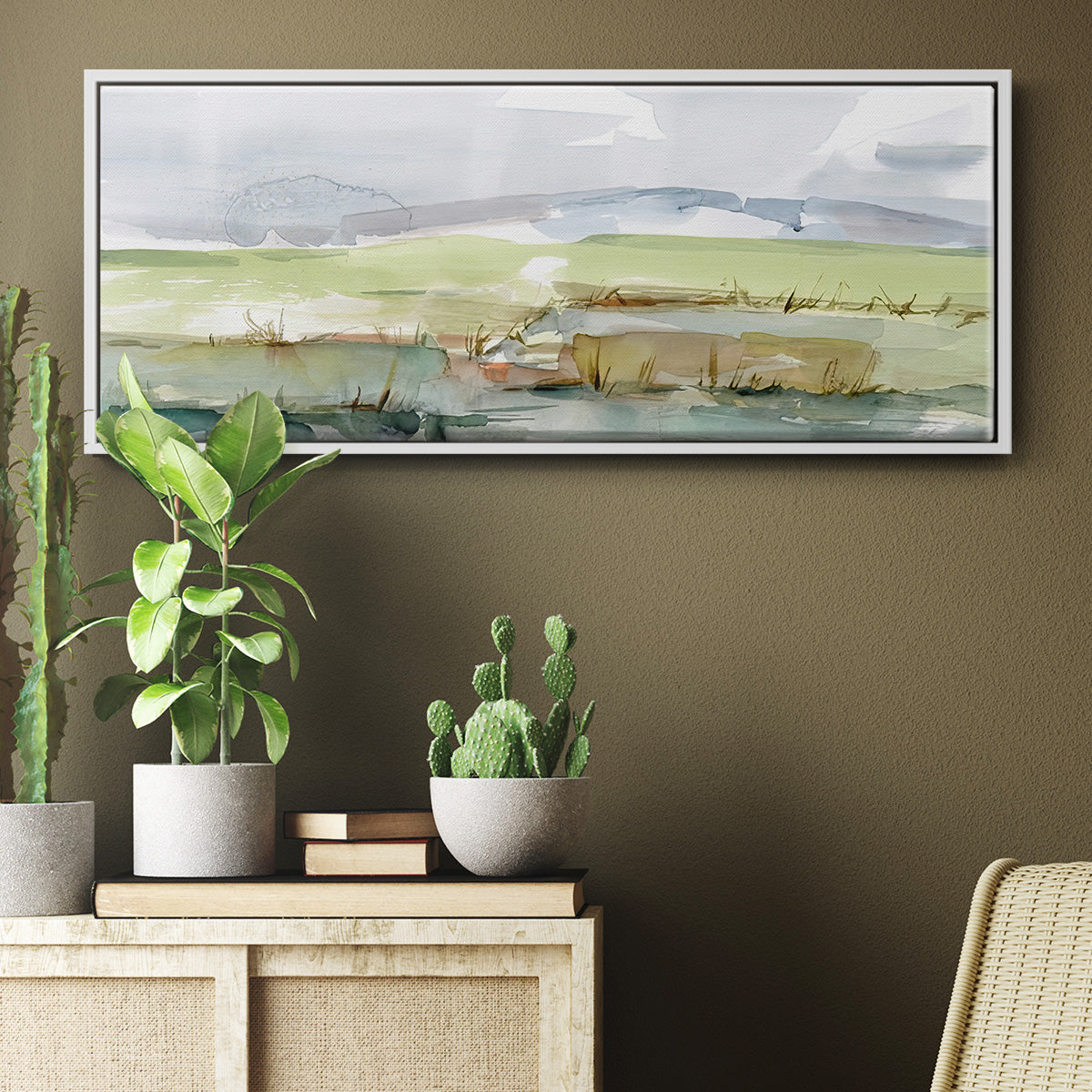 Pastel Inlet I - Floater Framed Canvas Print