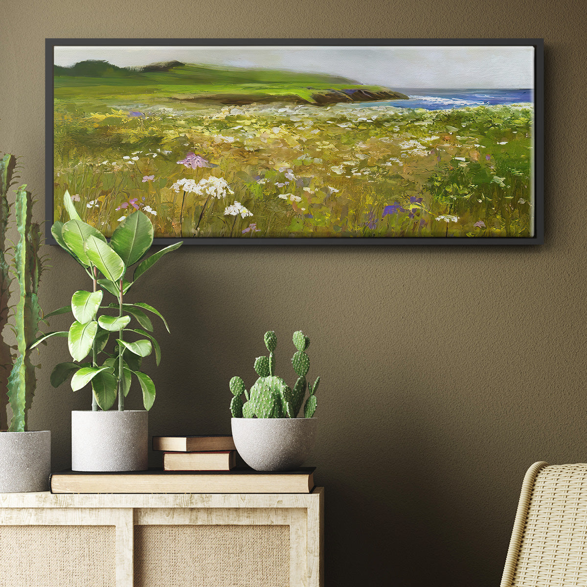 Montara Bluffs - Floater Framed Canvas Print