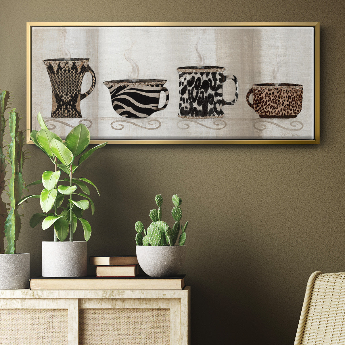 Coffee Skins II - Floater Framed Canvas Print