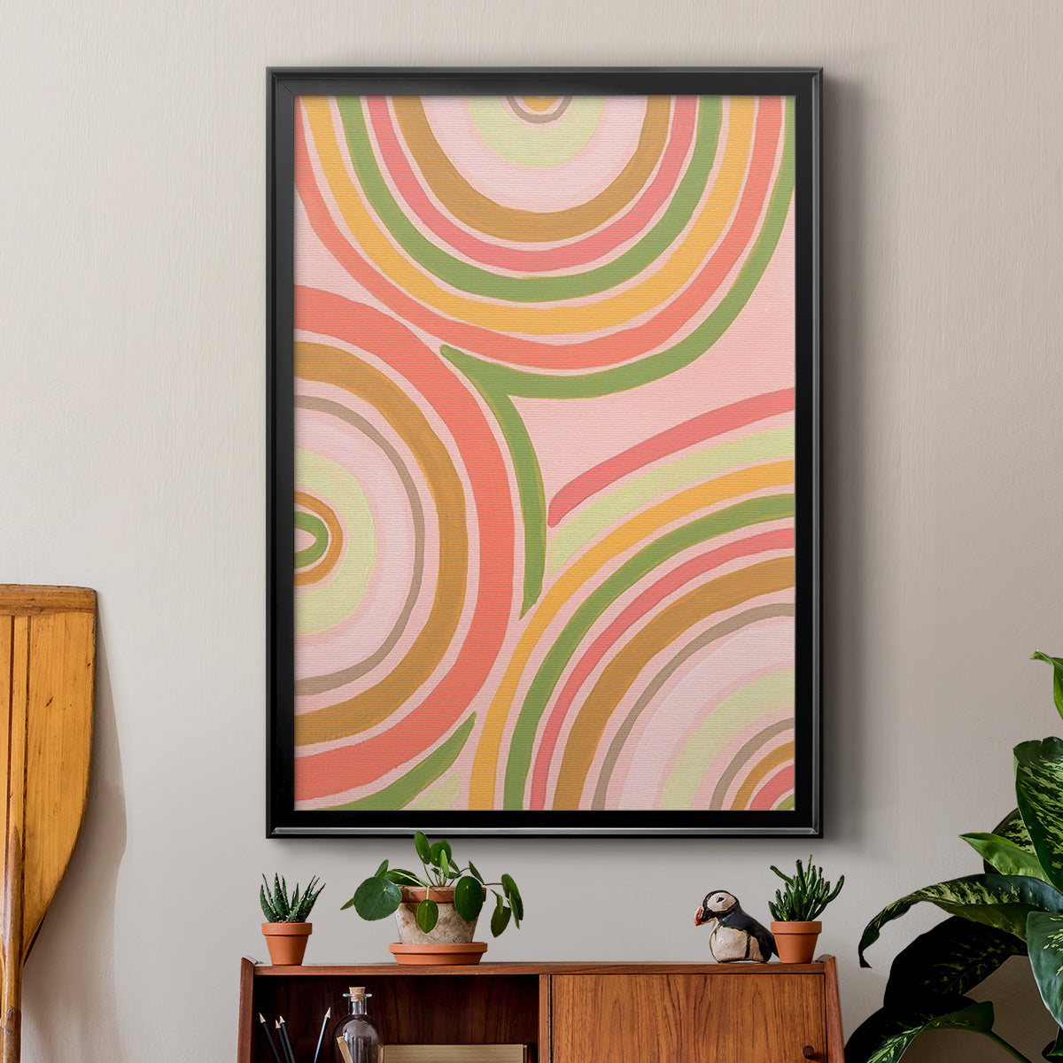 Abstract Rainbow II - Modern Framed Canvas Print