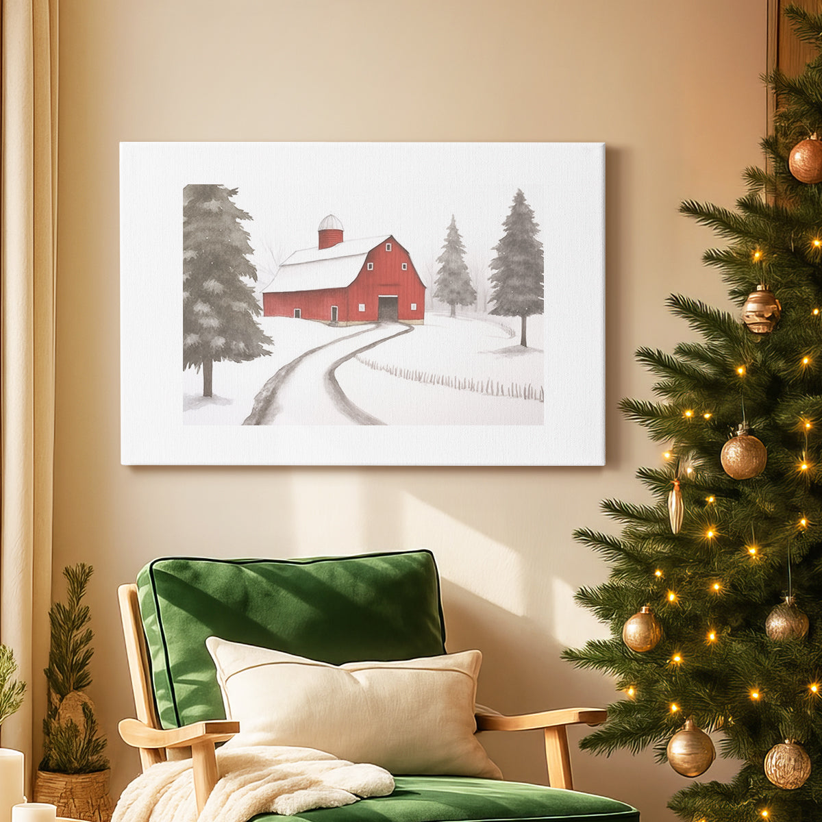 Silver Dawn Lane - Canvas Art Print