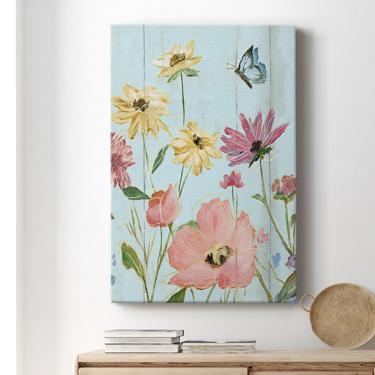 Wildflower Flutter II Premium Gallery Wrapped Canvas - Ready to Hang