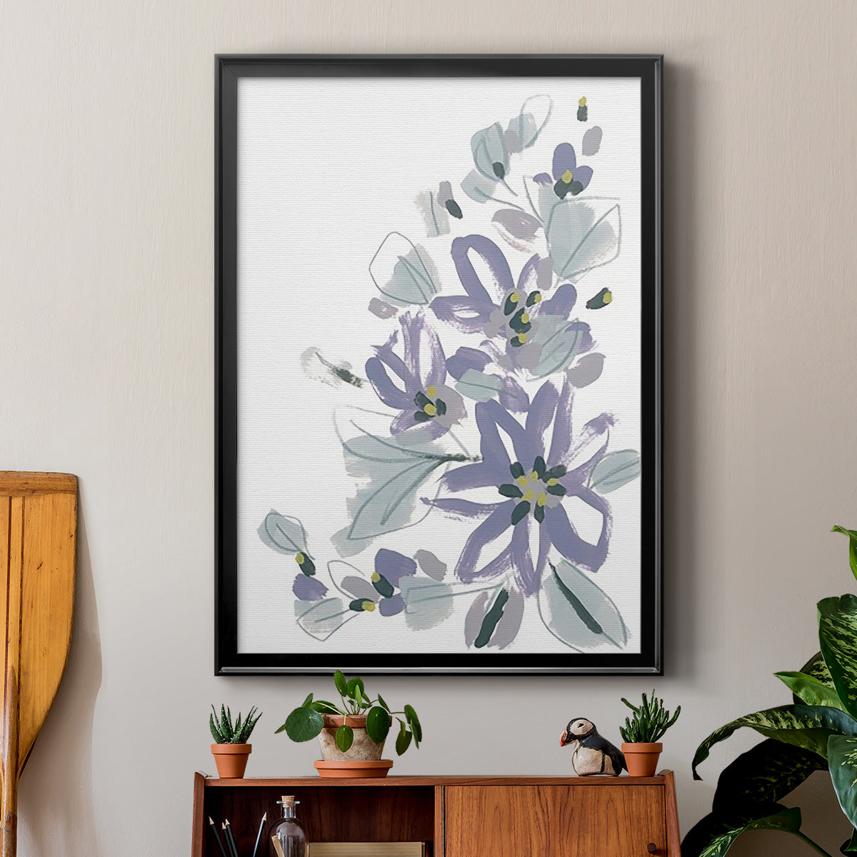 Periwinkle Patch IV - Modern Framed Canvas Print