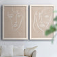 Curly Face I - Premium Framed Canvas 2 Piece Set - Ready to Hang