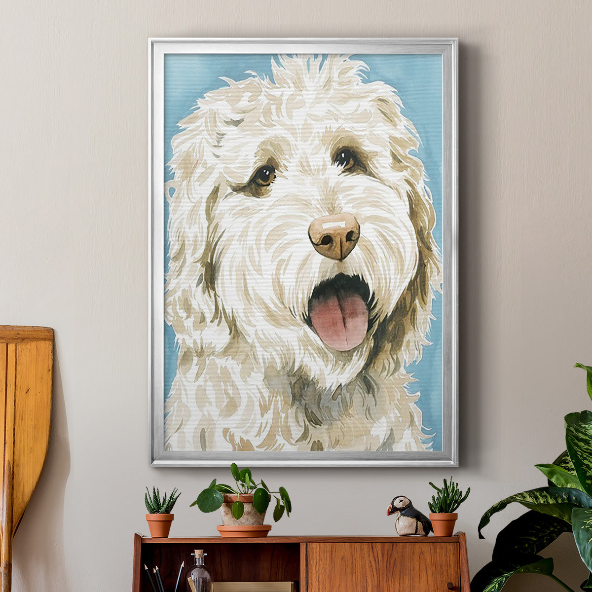 Labradoodle II - Modern Framed Canvas Print