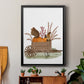 Squirrels In Pumpkin Wheelbarrow - Modern Framed Canvas Print