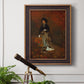 Realist autumn portrait scene by Winslow Homer in an ornate bronzed mahogany wood frame displayed in a light-toned interior setting.