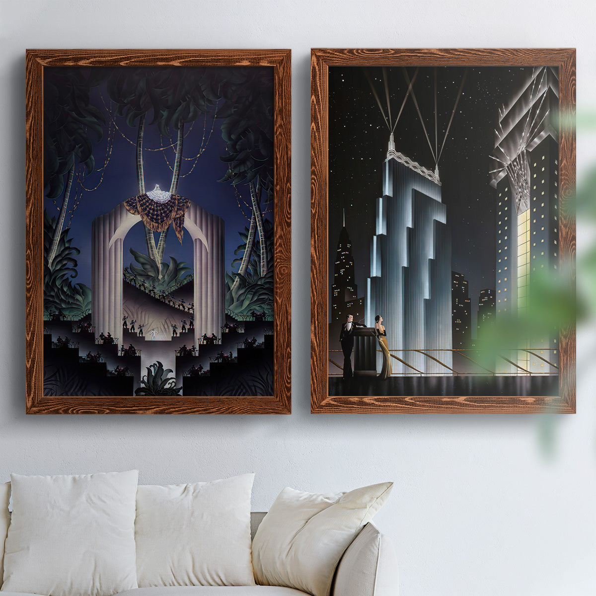 Deco Paradise - Premium Framed Canvas 2 Piece Set - Ready to Hang