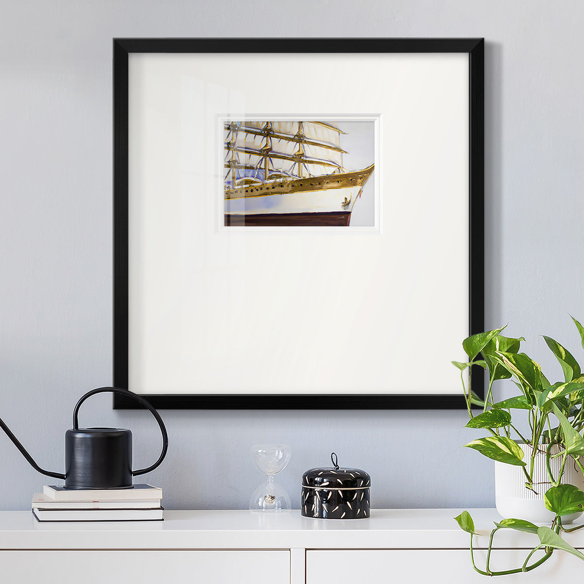 Golden Ship IV Premium Framed Print Double Matboard